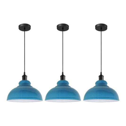 LEDSone lot de 3 suspensions vintage luminaires de style industriel plafonniers Ø 30 cm ~1691