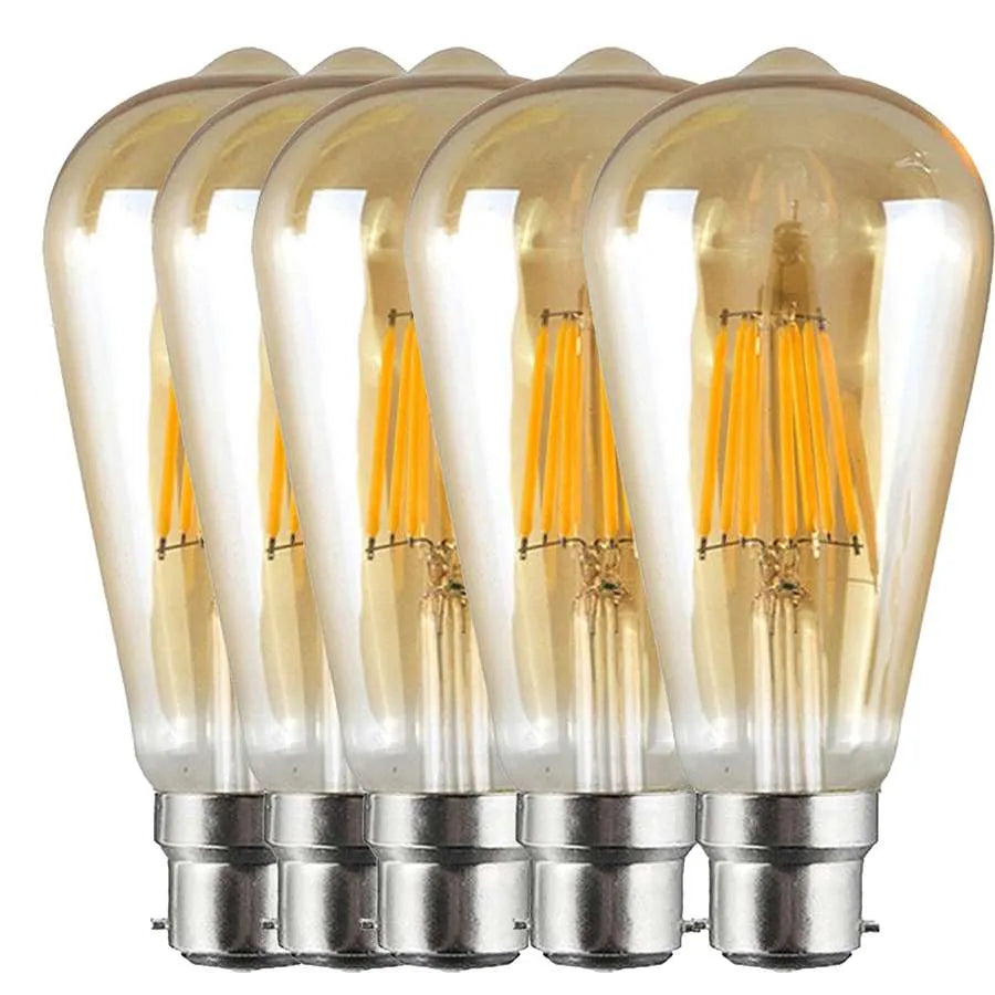 B22 ST64 8W Vintage Light Bulb