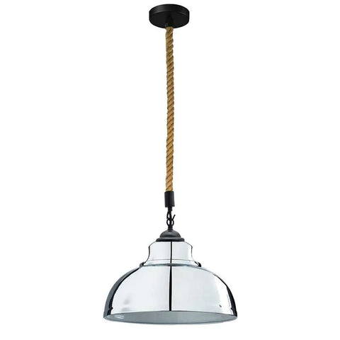 Suspension de plafond en métal courbé industriel vintage ~ 5093