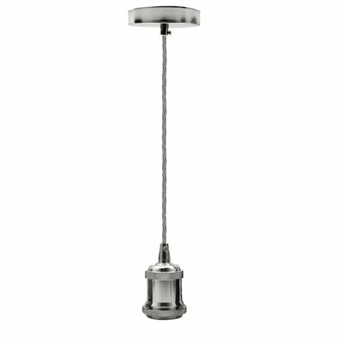 Plafonnier en métal avec câble torsadé, support de Base E27, luminaire suspendu ~ 1715