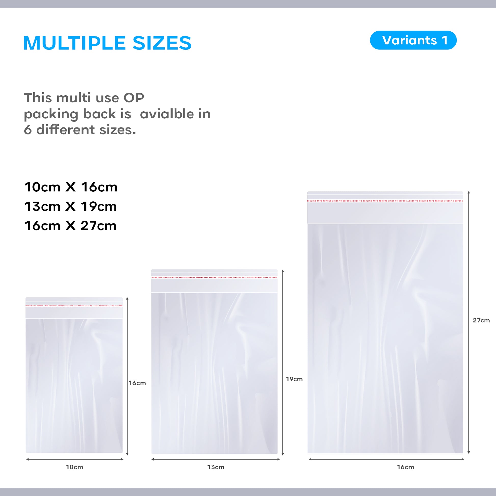 Reclosable Zip Poly Bag - Size Image