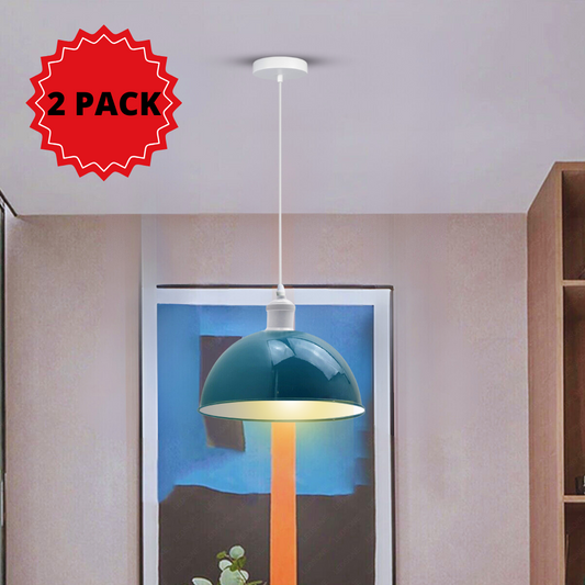 Lot de 2 lampes suspendues de plafond industrielles Vintage, Style Loft rétro, abat-jour en métal ~ 3578