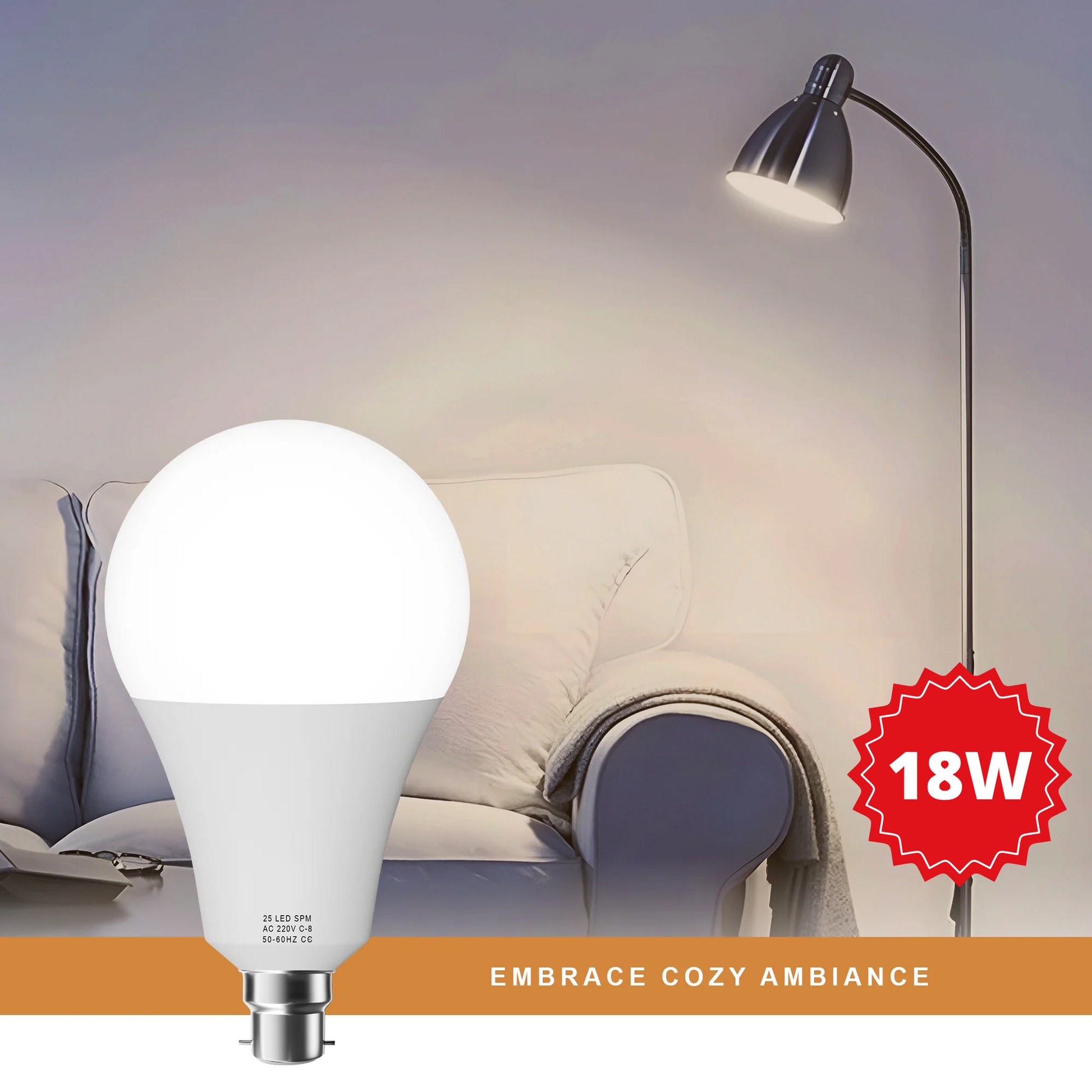 18W E27  LED Light bulb-Cool white