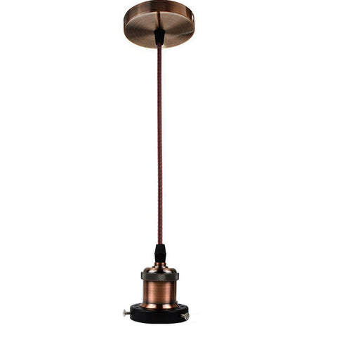 LEDSone Industriel Vintage Noir Suspension Ensemble de Lampes E7 Support avec câble réglable ~ 3259