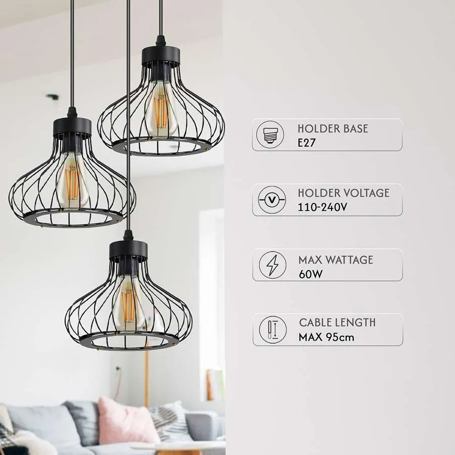 e27 base 60W adjustable cable ceiling pendant light