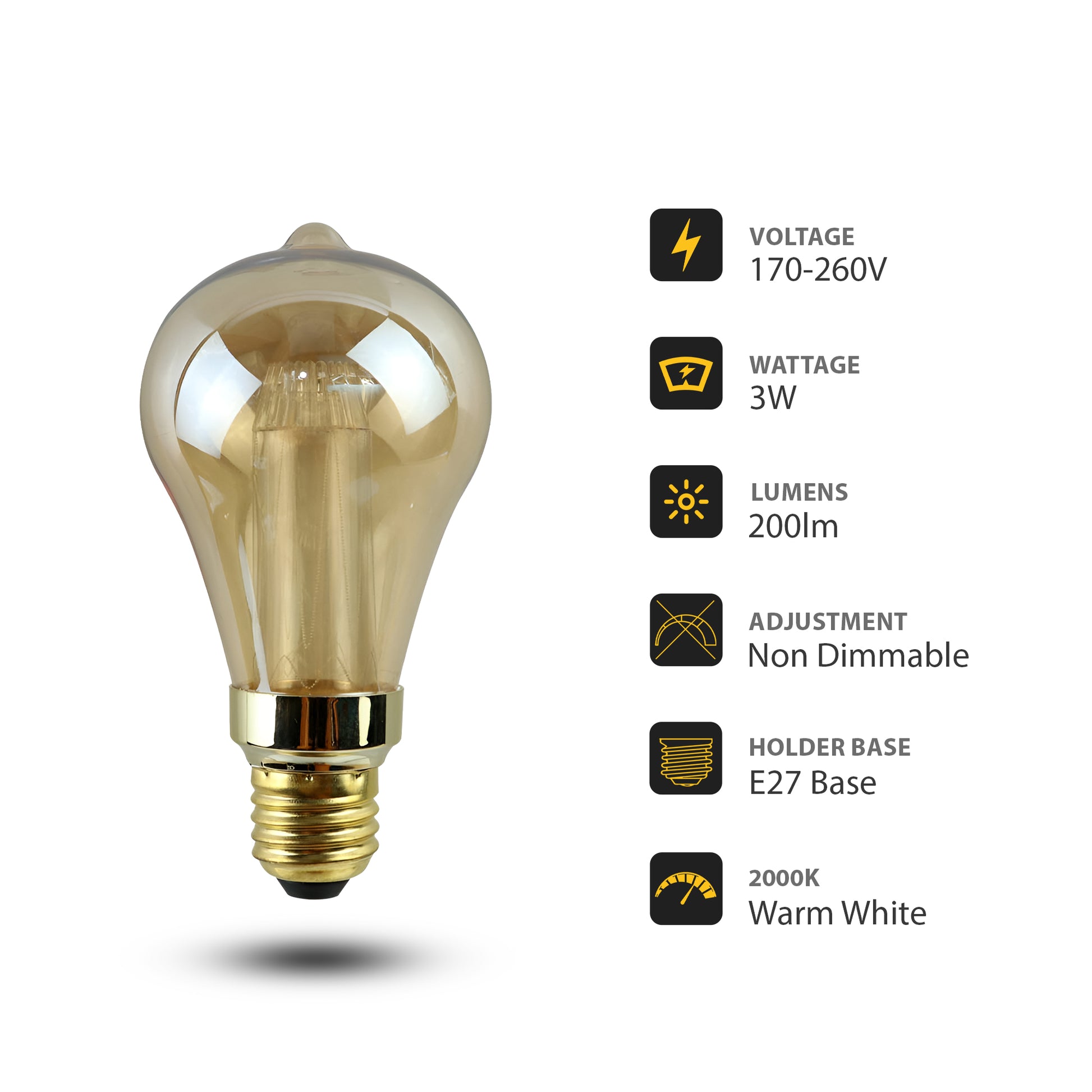 Retro Filament Light Bulb - Edison Style - Dimmable