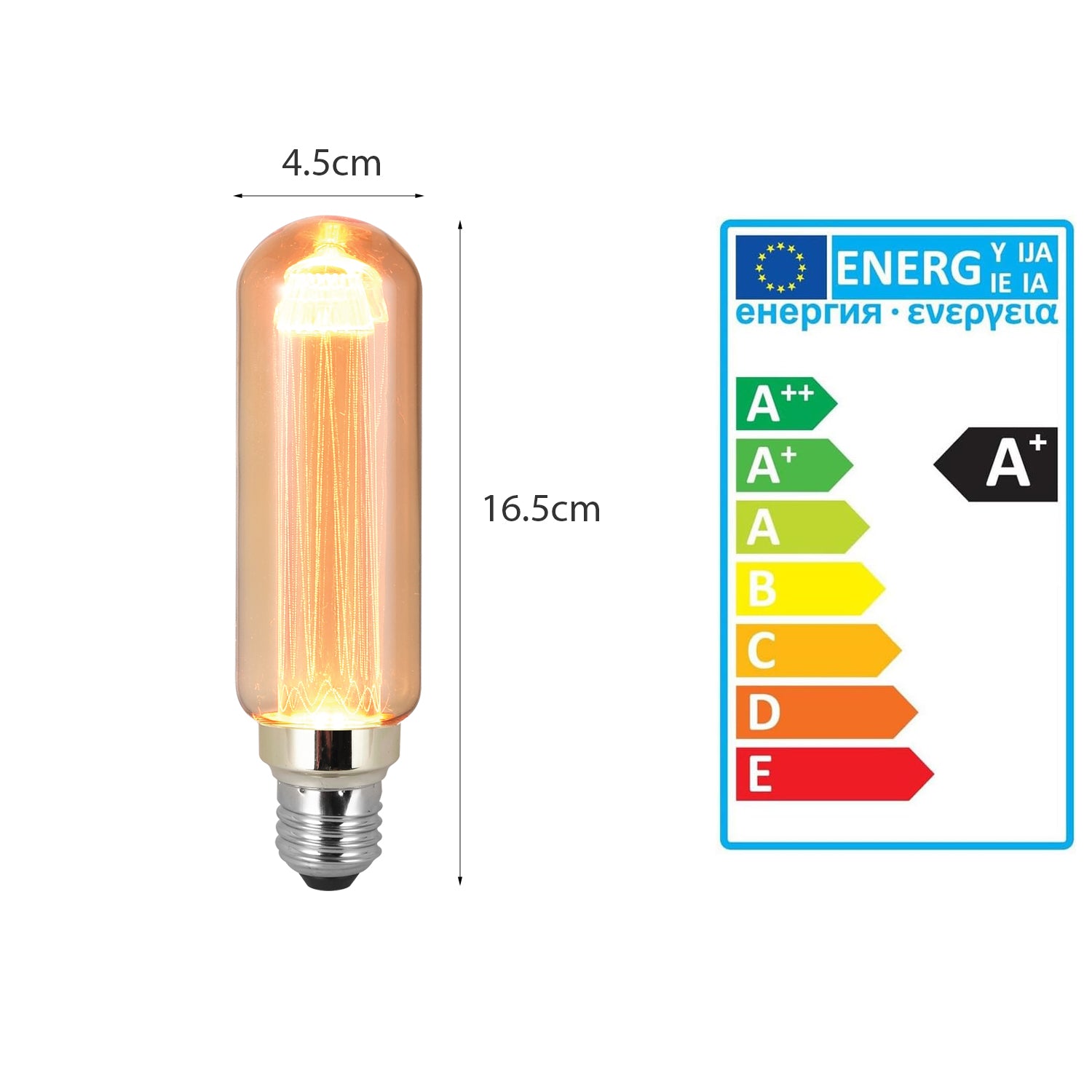 Long-lasting E27 LED Tubular Bulb - Energy-saving