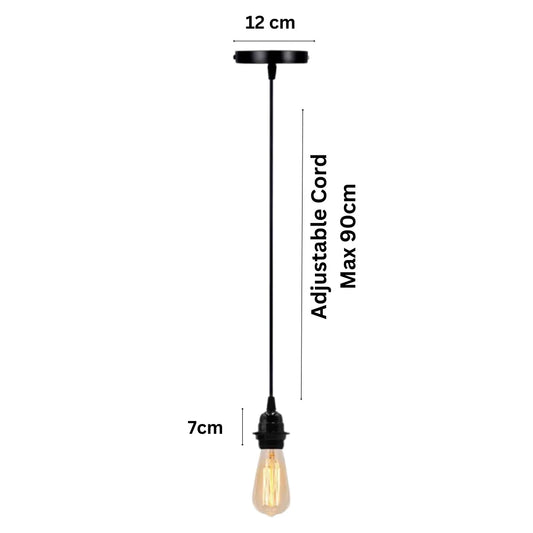 E27 câble électrique noir pour suspension luminaire Taille de l'image