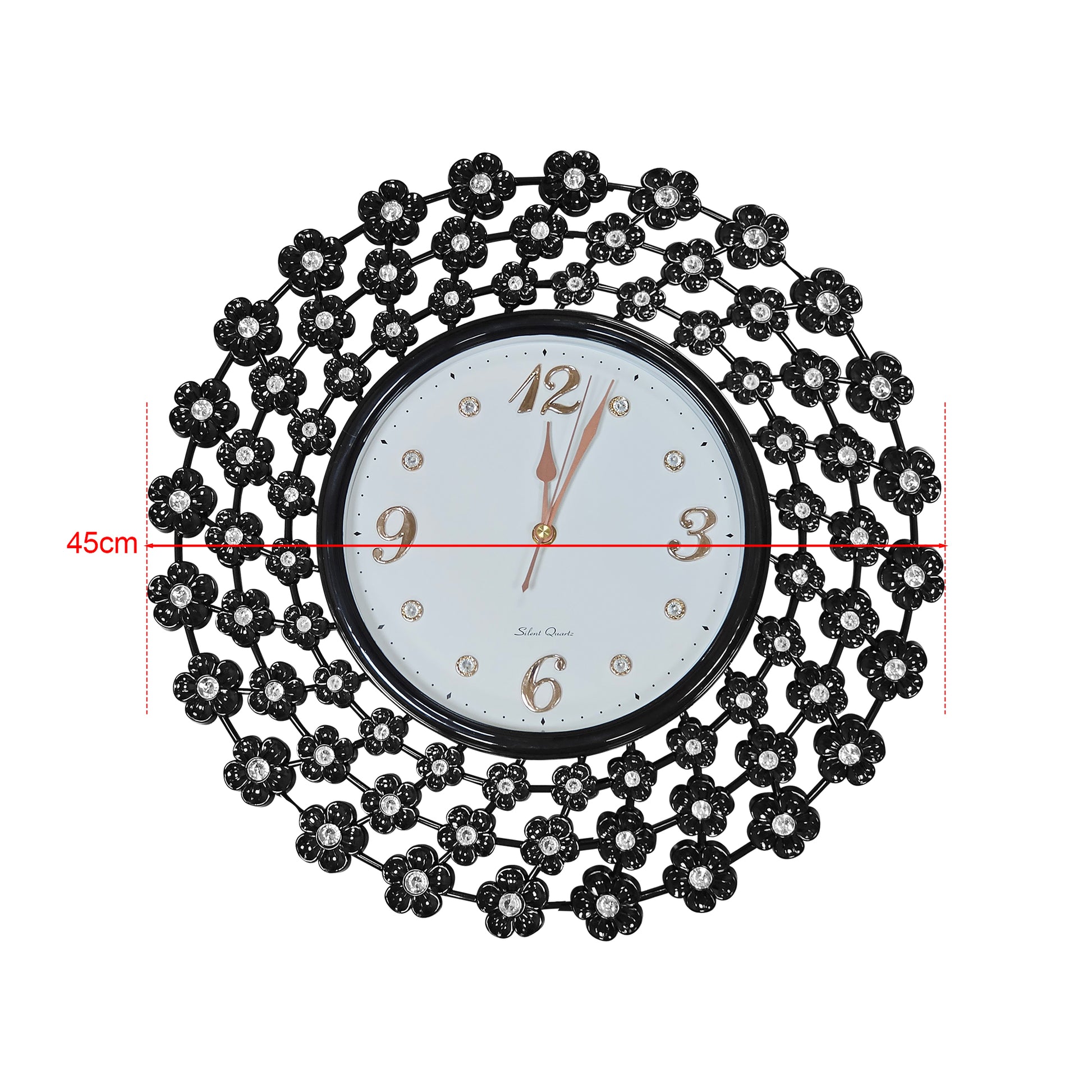 Decorative Handcrafted Flower Artwork Wall Clocks