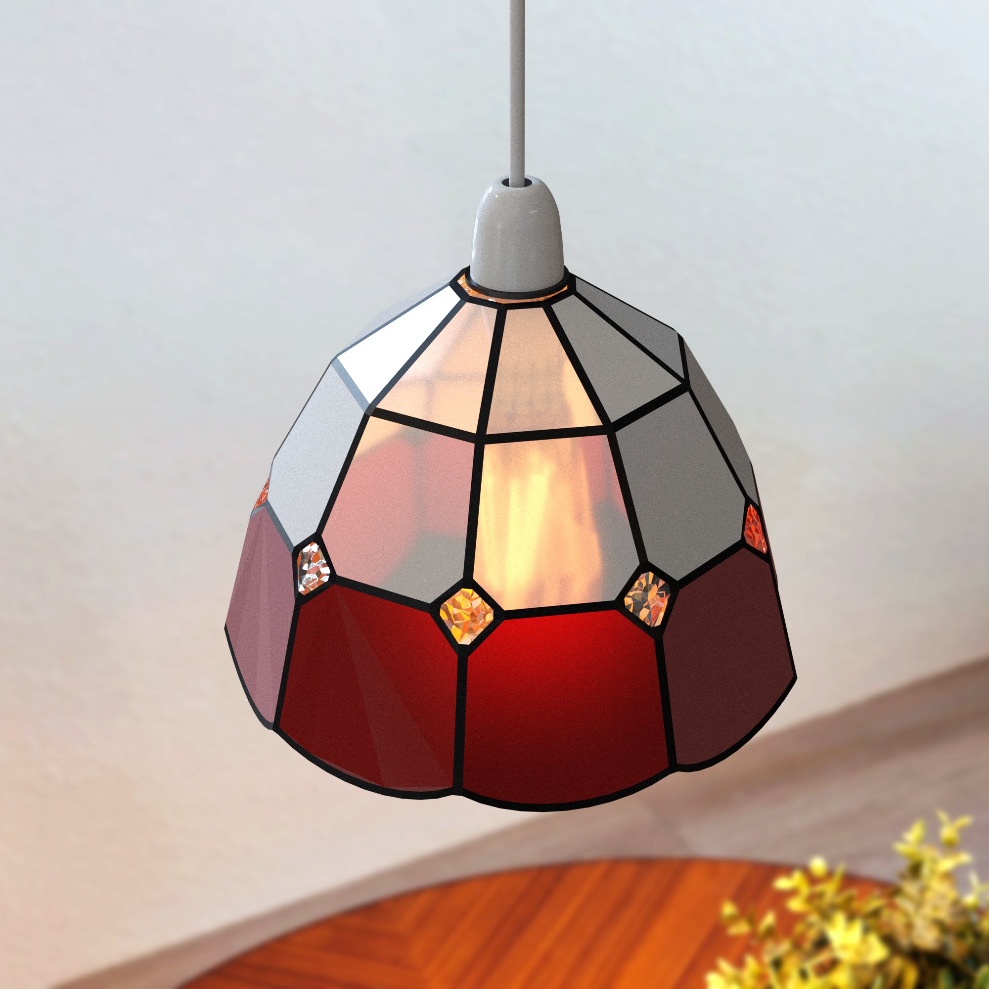 Tiffany style sale hanging lamp shade