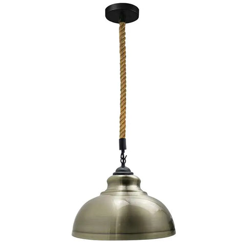 Suspension de plafond en métal courbé industriel vintage ~ 5093