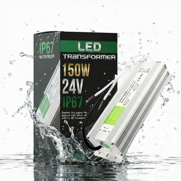 Transformateur d'alimentation LED étanche en aluminium 24V IP67 pour bande LED 150W