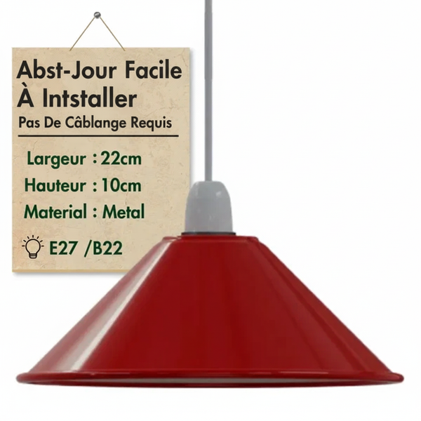 LEDSone 22cm Luminaire Abat jour en Métal E27/B22