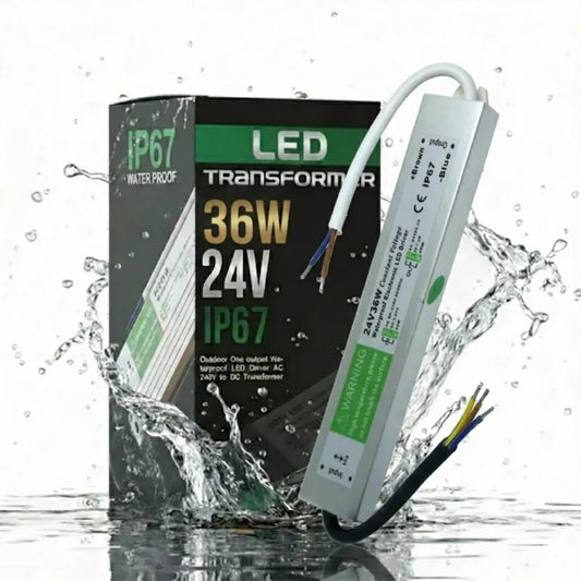 Transformateur LED 24V 36W Alimentation Étanche IP67 pour Ruban LED Aluminium ~2268