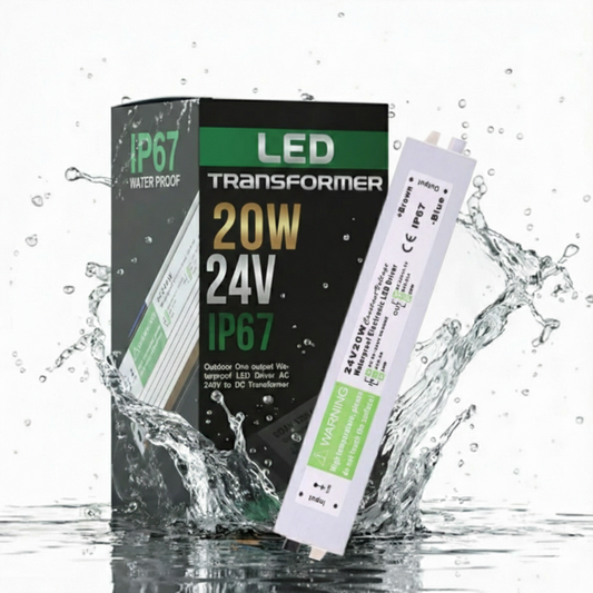 Transformateur d'alimentation à tension constante conducteur LED IP67 DC 24V 20W ~1870