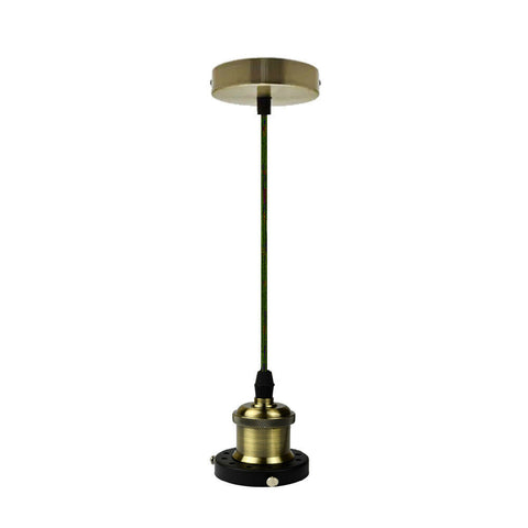 LEDSone Industriel Vintage Noir Suspension Ensemble de Lampes E7 Support avec câble réglable ~ 3259