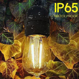 Suspension Extérieure IP65 E27 – Luminaire Noir Étanche 1m ~1545