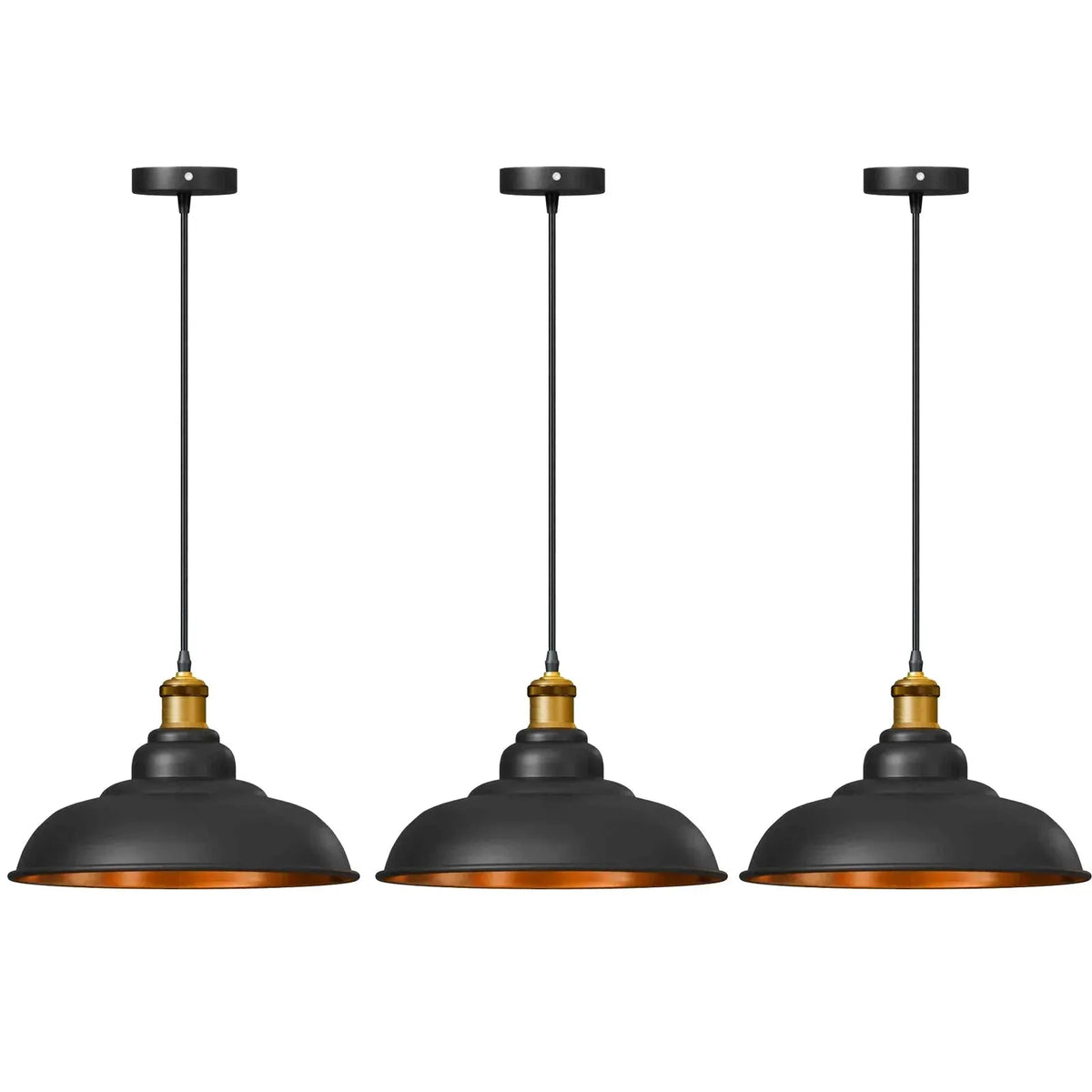 Installation lot de 3 suspensions luminaires au plafond