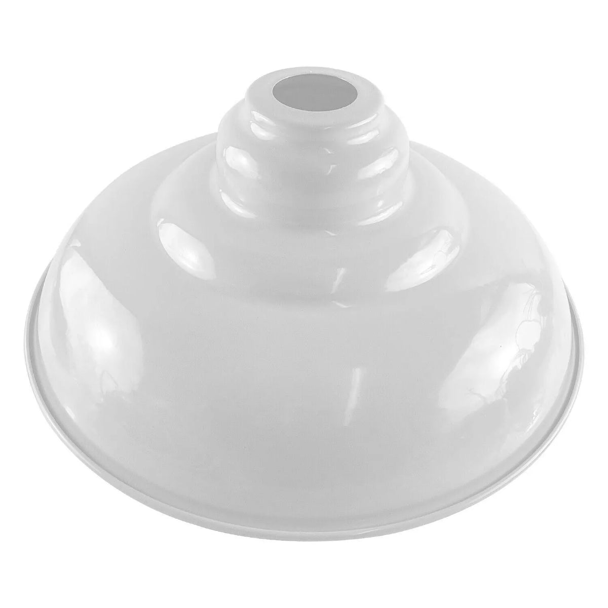 Intérieur de l'abat-jour de plafond blanc reflétant la lumière.