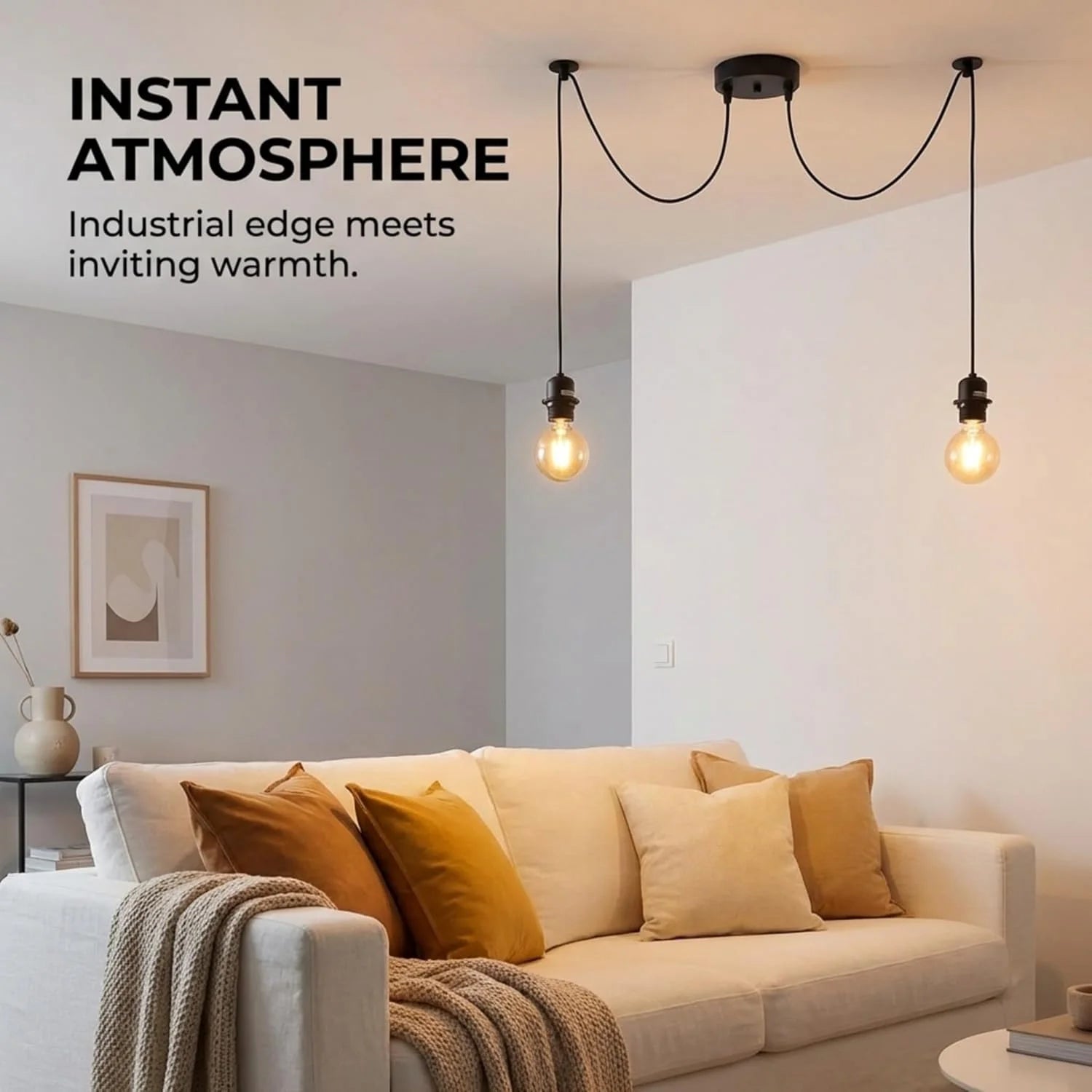 Kit de suspension 2 lampes Cannonball Noir