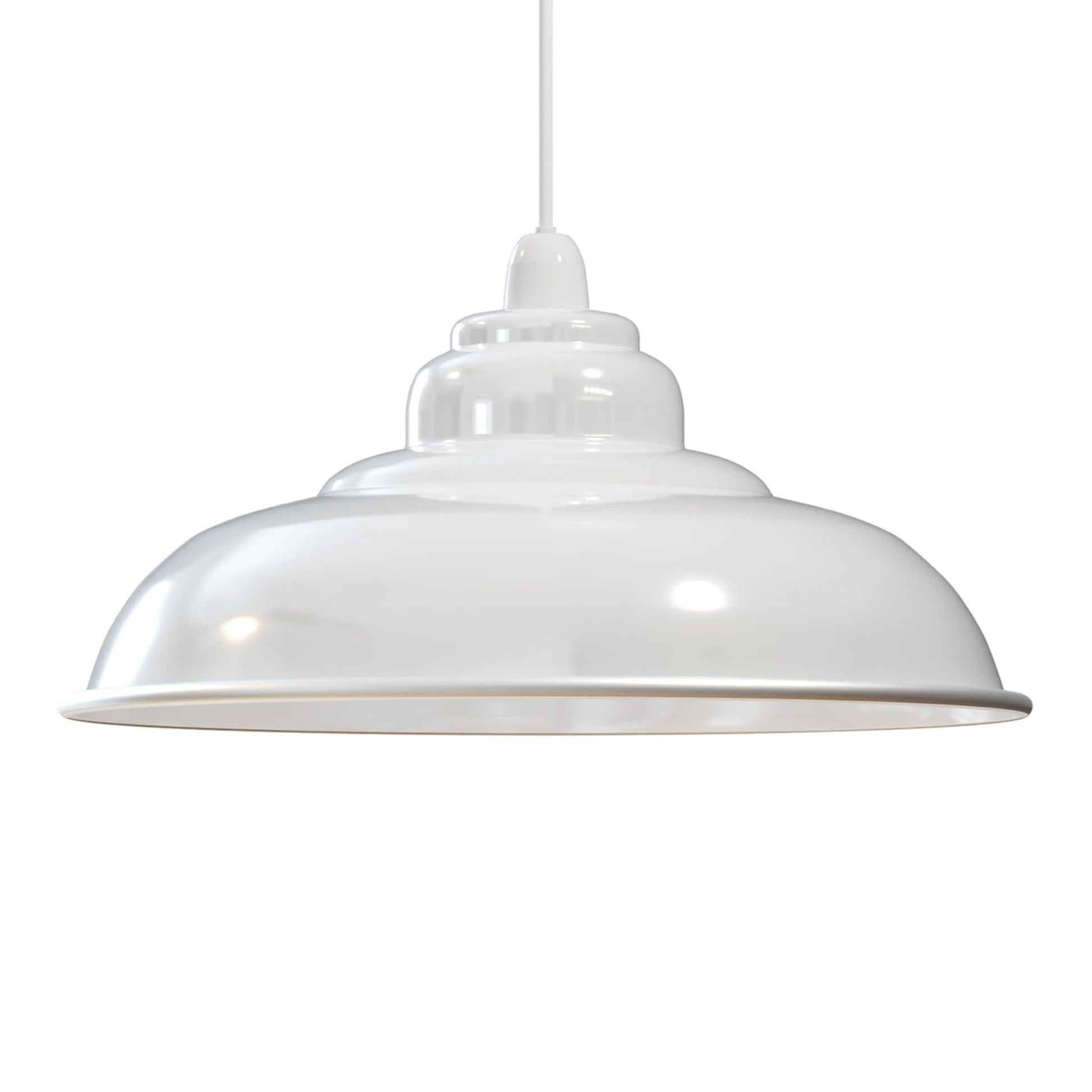 LEDSone Abat-jour de plafond moderne en métal blanc facile à installer pour chambre à coucher, bureau, restaurant, industriel de remplacement à suspendre