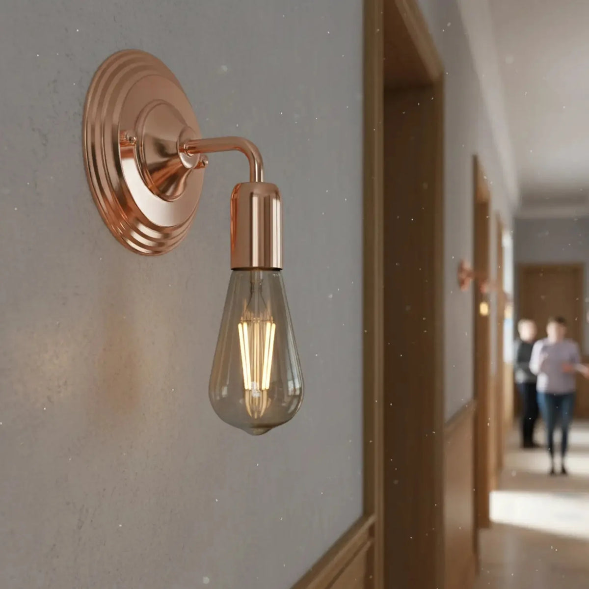 Lampe Murale Industrielle Bois