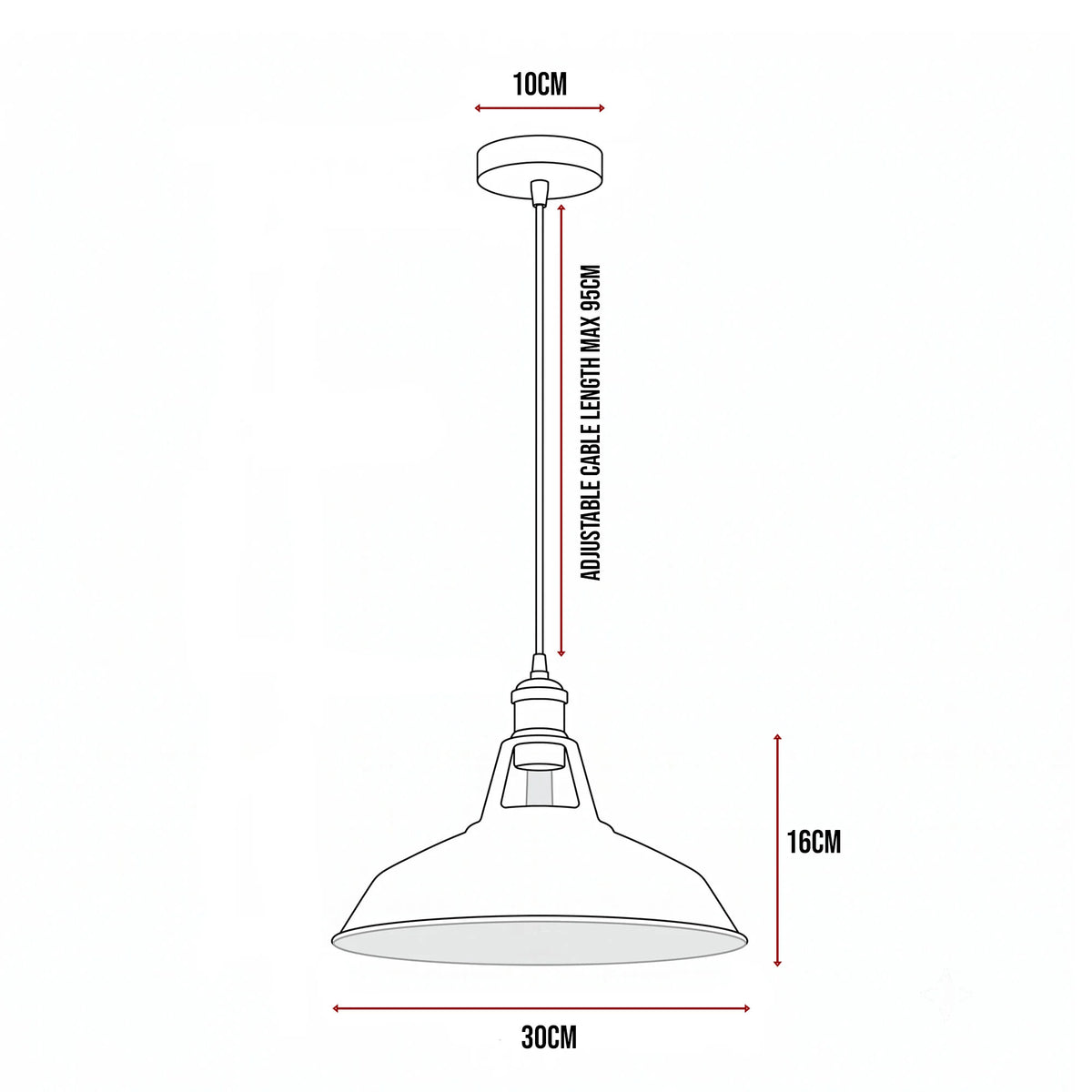 Lampe Suspension Luminaire Vintage, Métal, Salle à Manger/Restaurant/Bar