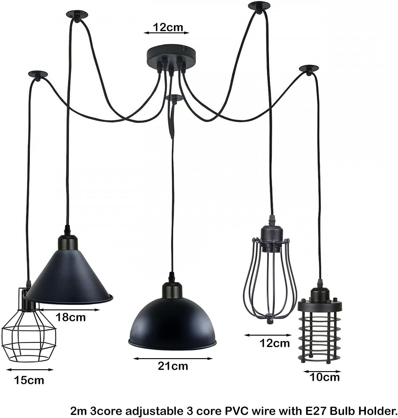 suspension araignée cage