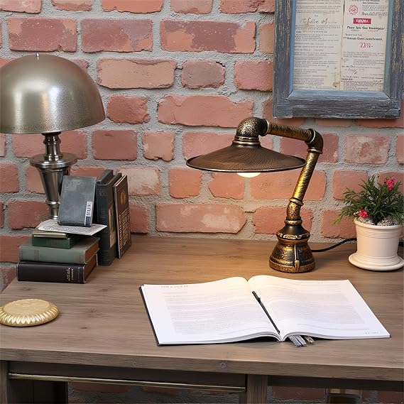 Lampe tuyau steampunk | Bureau et déco industrielle

