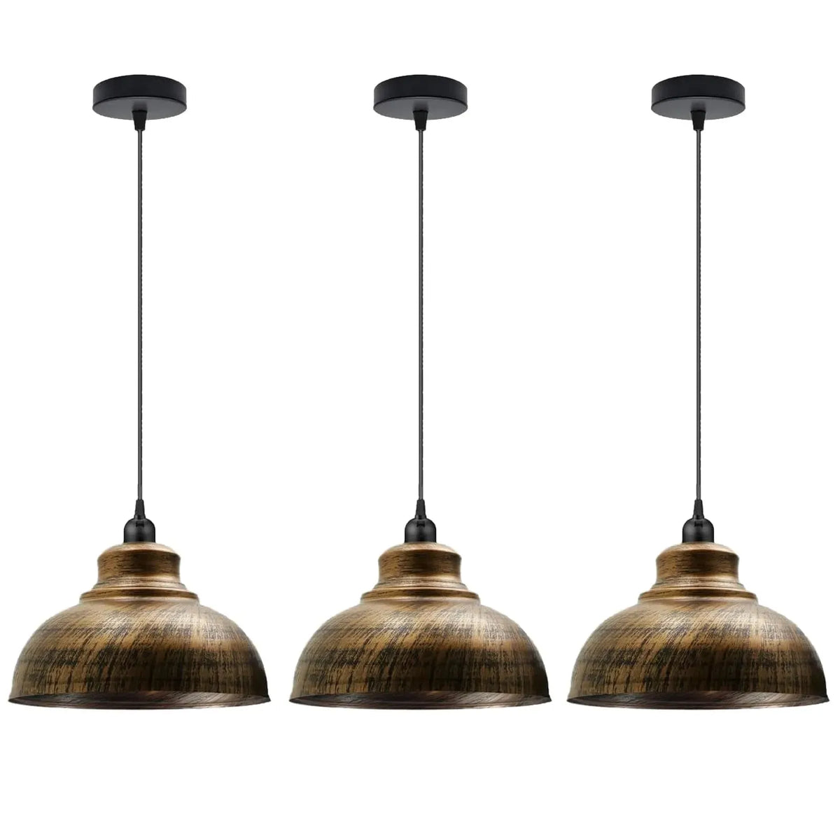 Les 3 luminaires sont identiques en finition et en dimensions