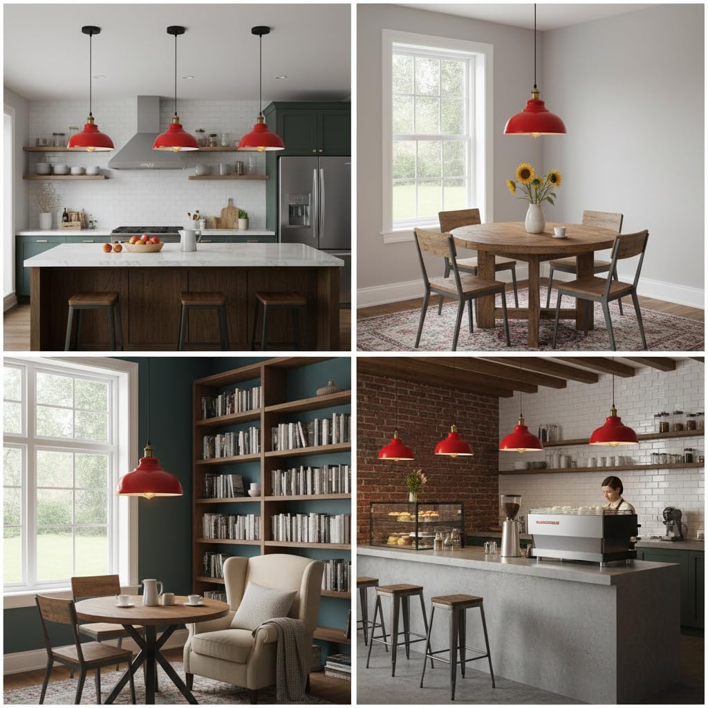 Lot de 2 luminaires suspendus pour cuisine