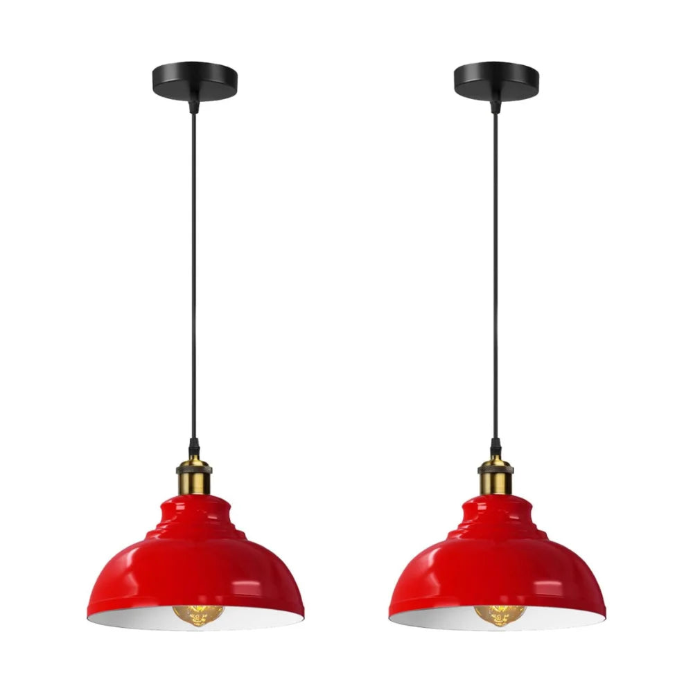 Lot de deux luminaires suspendus style industriel