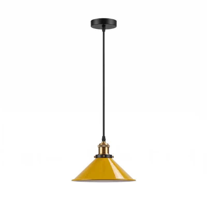 Luminaire industriel style loft pour cuisine Jaune