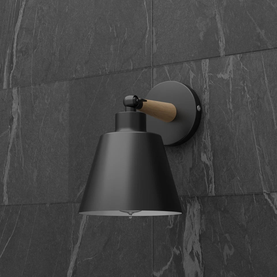 Luminaire mural industriel noir orientable