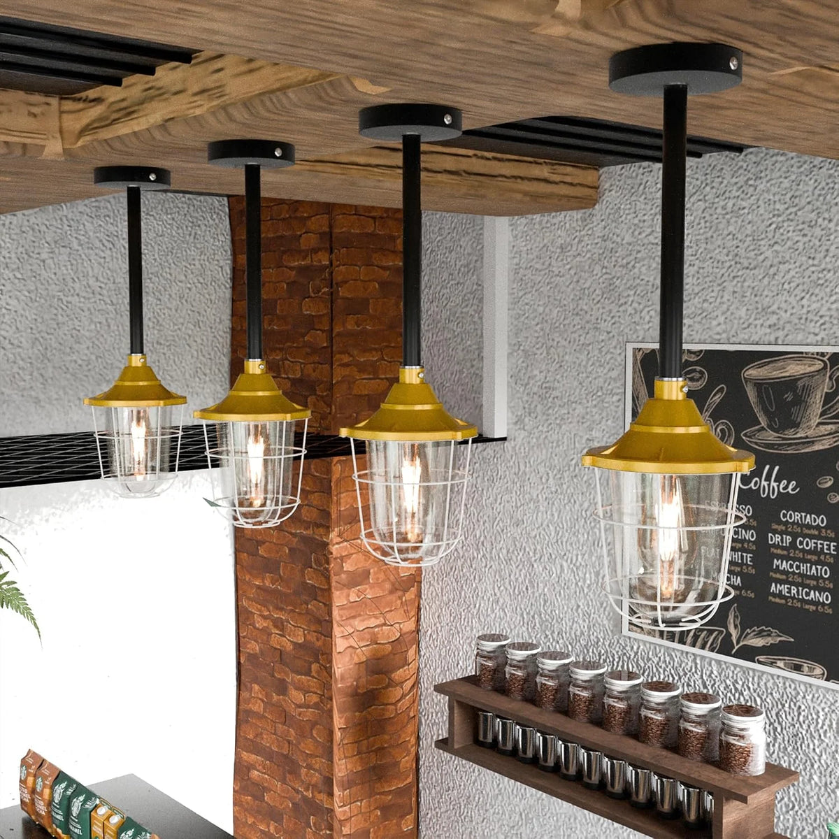 Luminaire sur tuyau style industriel