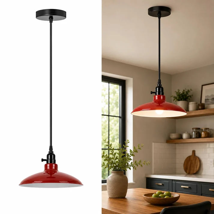 Luminaire suspendu industriel en métal avec câble réglable