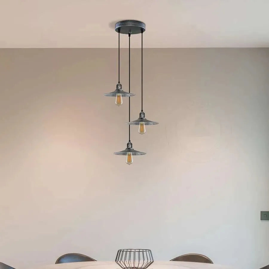 Lustre 3 lumières style industriel