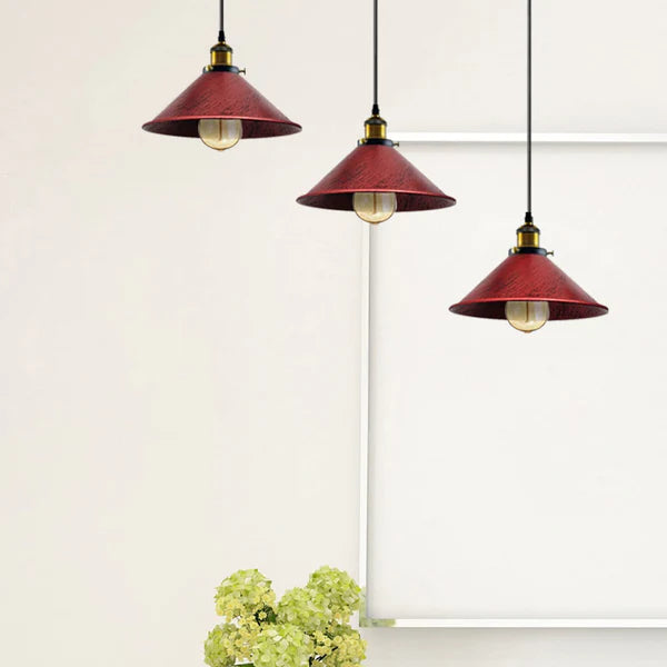Suspension Luminaire 3 E27 Luminaires en Métal Fer , Lustre Abat-jour Vintage Industrial Plafonnier Cuisine Salle à Manger Chambre