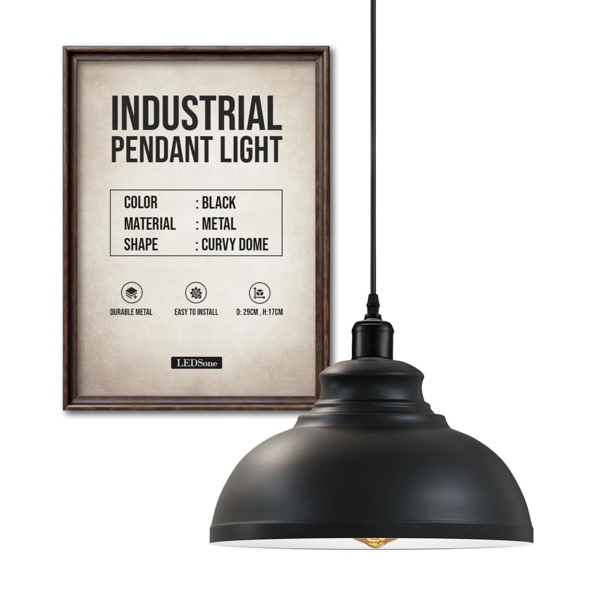 suspension luminaire metal