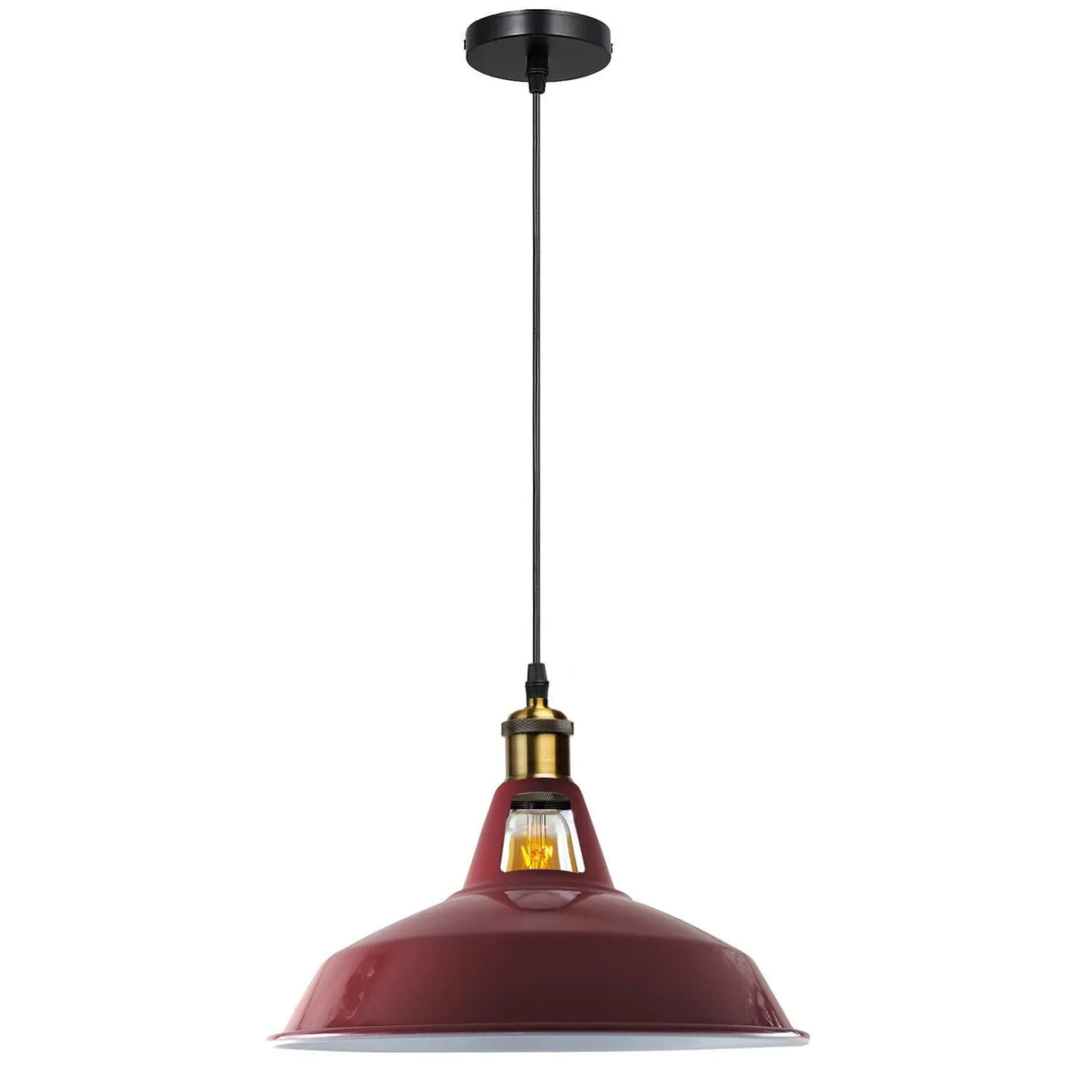 Lustre Suspension Industrielle Rétro E27 Plafonnier Cage Abat-Jour en Métal pour Salon Chambre Bar 