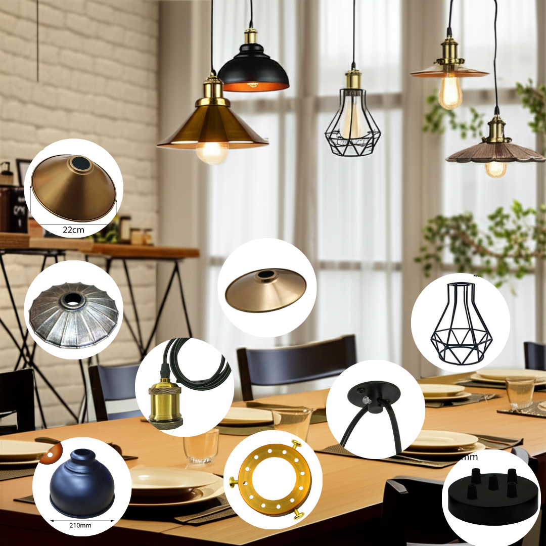 Lustre Suspension Luminaire Plusieurs 5 Fils Métal E27 Spécifications Ce qui est inclus