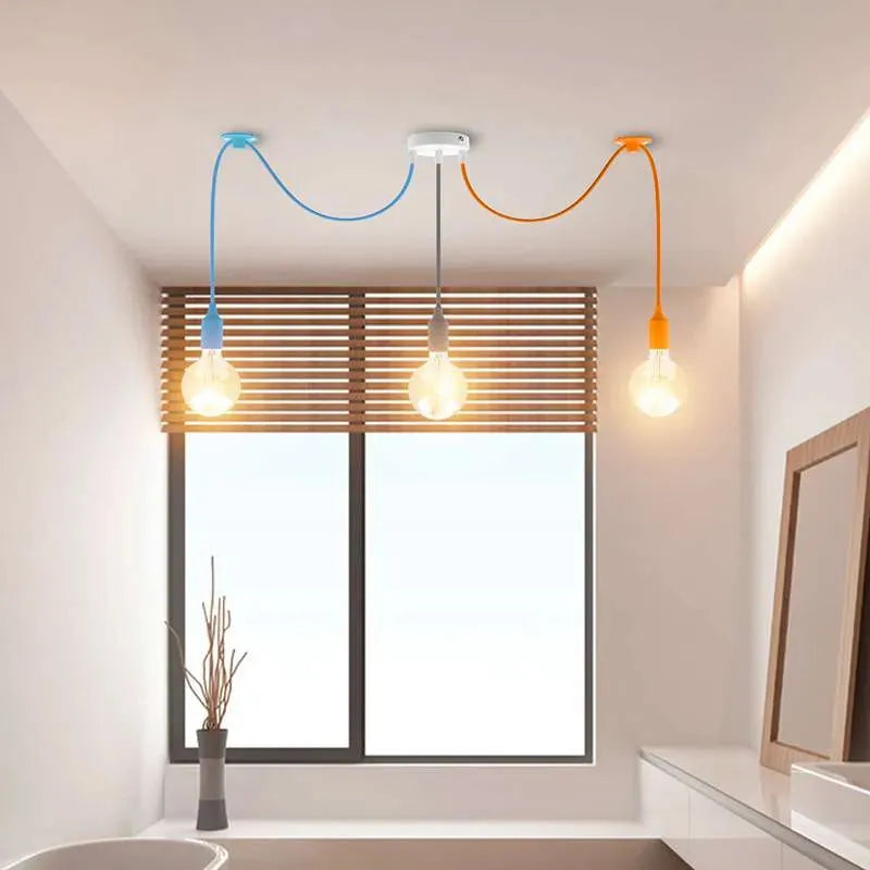 Lustre araignée multi-couleurs vue d'angle