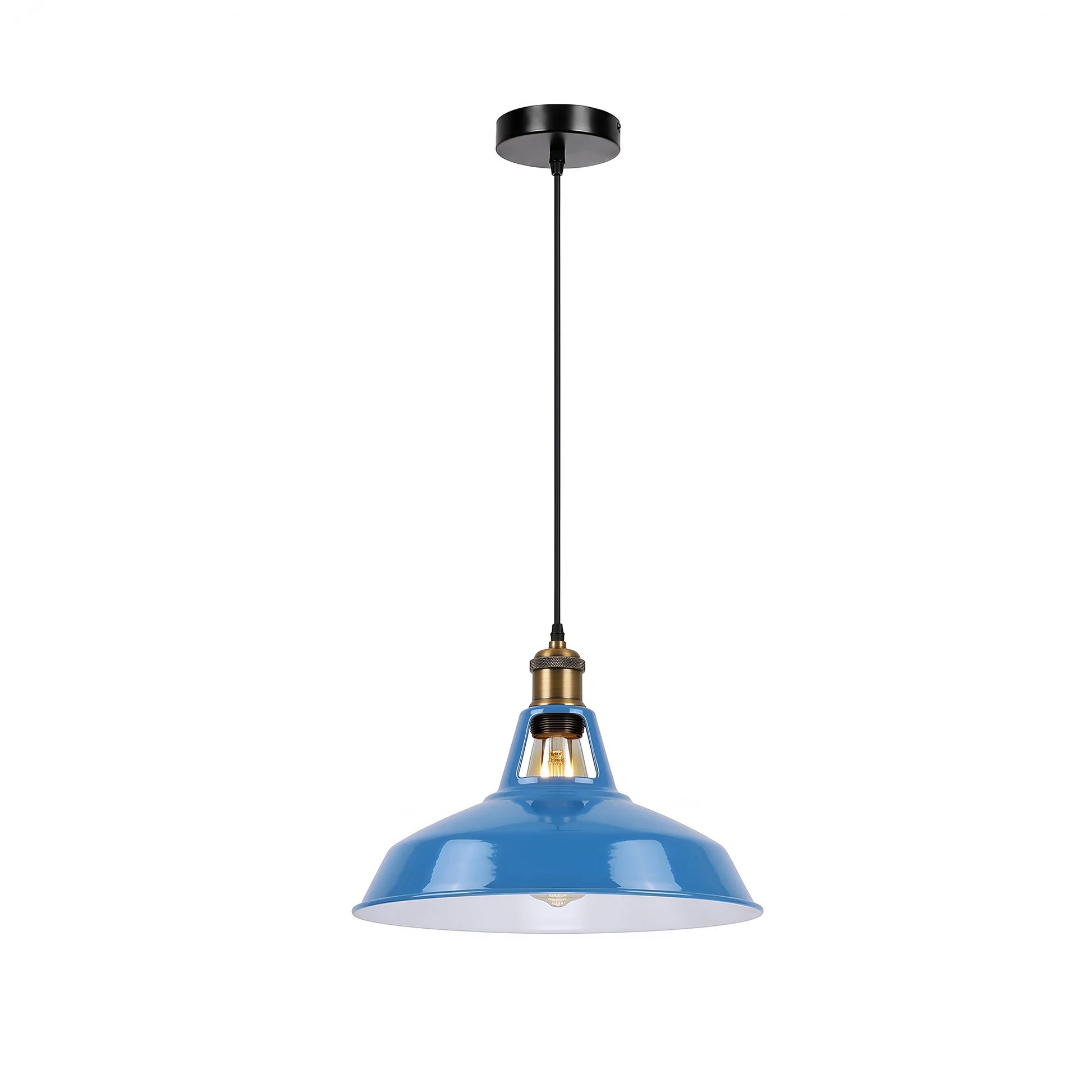 Lustre en Fer forgé créatif en Forme de Chapeau, Abat-Jour de Lampe à Suspension en métal à vis E27
