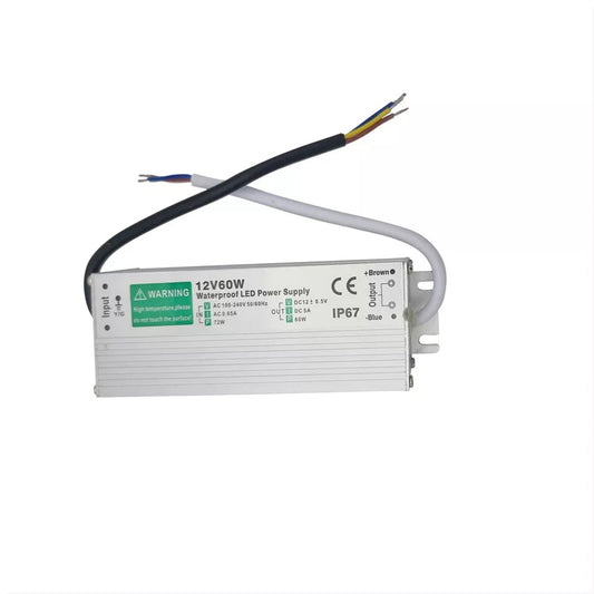 Transformateur de pilote d'alimentation LED étanche IP67 60W DC 12V AC 90-250V ~ 4420