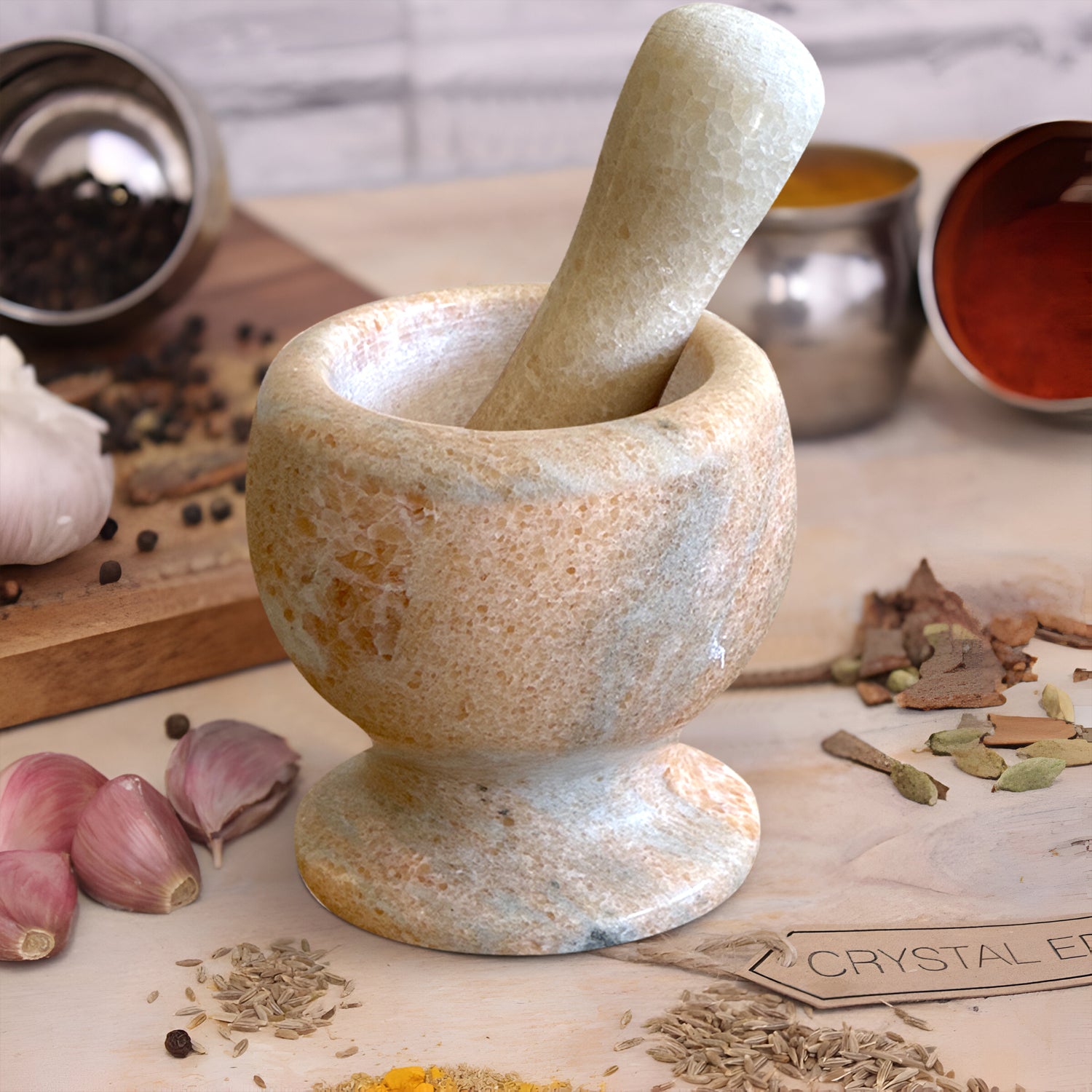 kitchen stone Marble Mortar and Pestle 