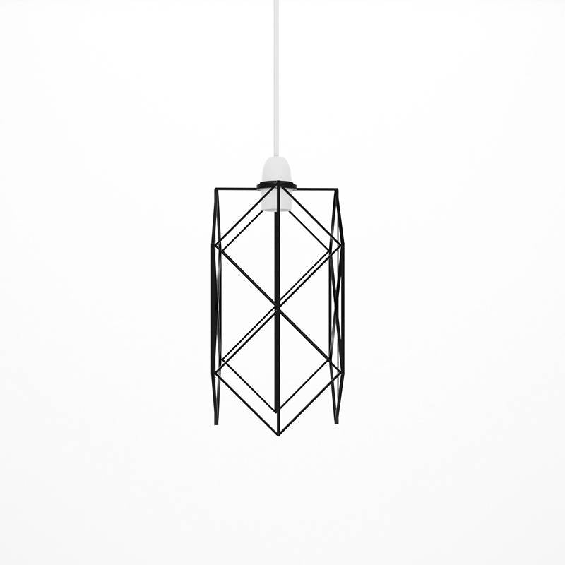 Black cage lamp deals shade