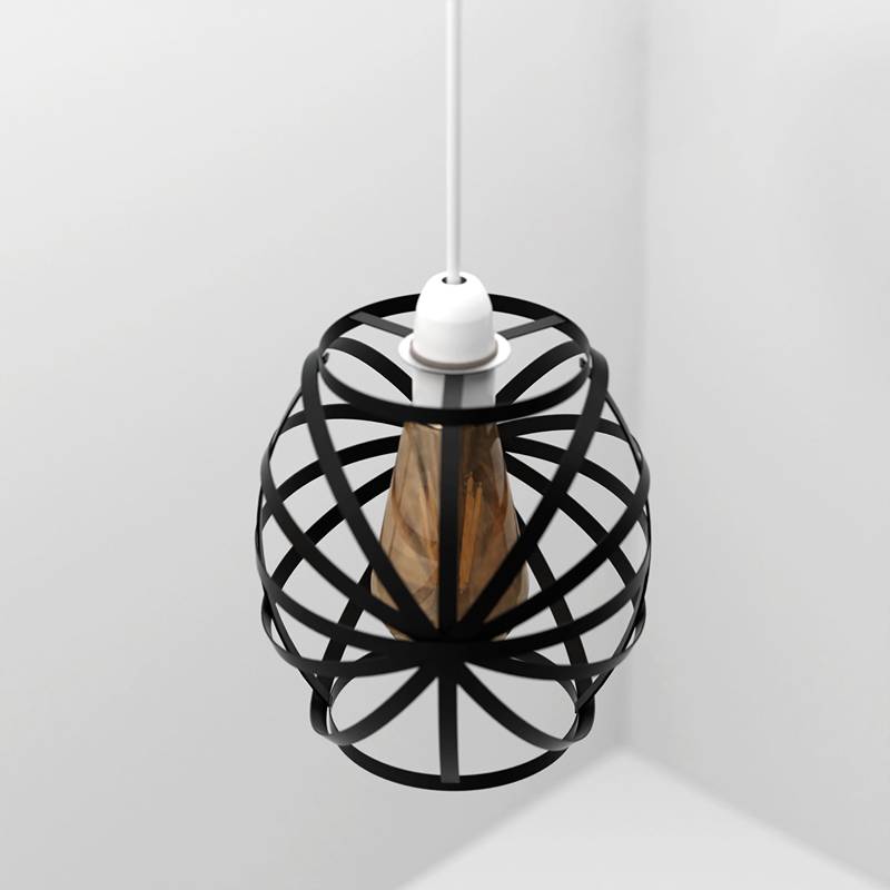 Modern Black metal Wire Cage lamp shade