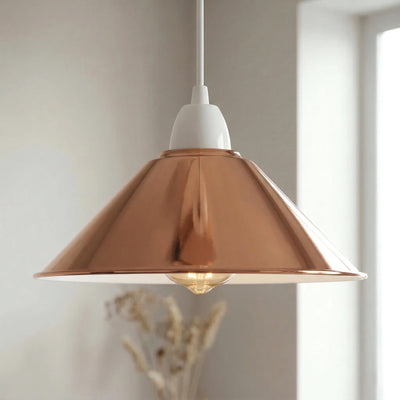 LEDSone Abat-jour Suspension Métal Conique Rétro – 22cm ~1532