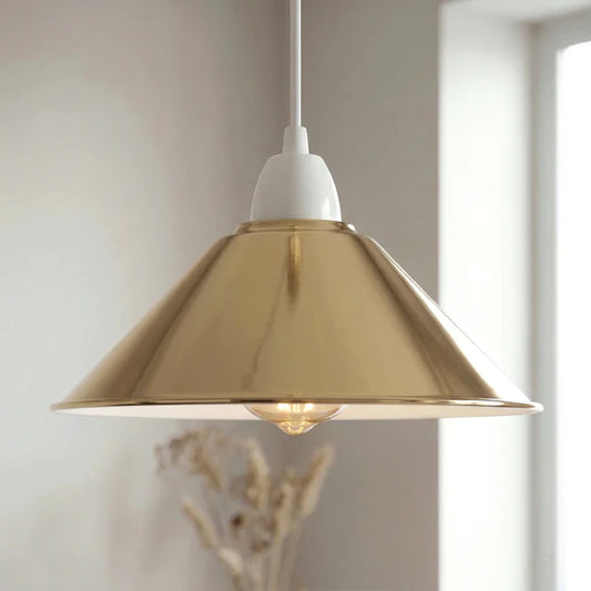 LEDSone Abat-jour Suspension Métal Conique Rétro – 22cm ~1532