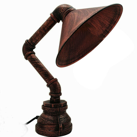 LEDSone Lampe de table en forme de tuyau de bureau, éclairage industriel rétro Steampunk ~ 2812